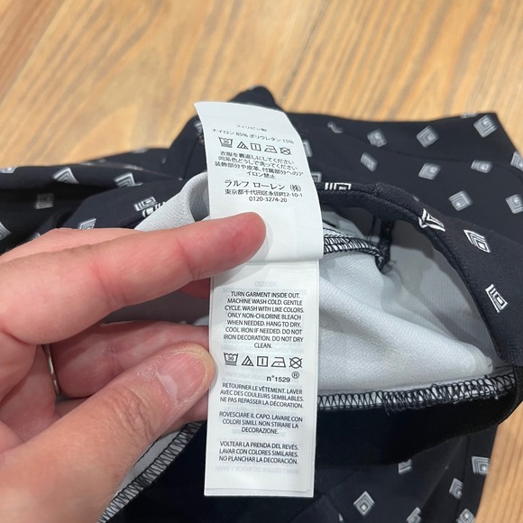 RLX Ralph Lauren Women's Navy Geometric Print Stretch Golf Pants Size 8 - Picture 11 of 13